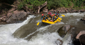 White water river rafting on the Ash River